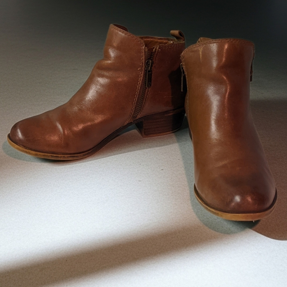 Lucky Brand Brown Leather Ankle Booties
